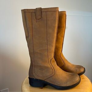 Keen Women's Tan Leather Tryetread Riding Boots Sz 5.5